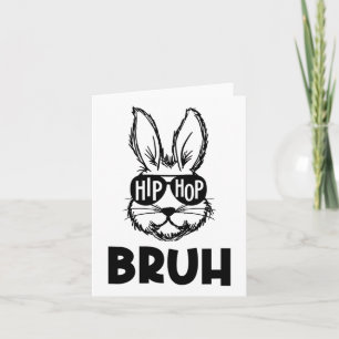 Tarjeta Hip Hop Bruh Meme Semana Santa Bunny Face Sungles