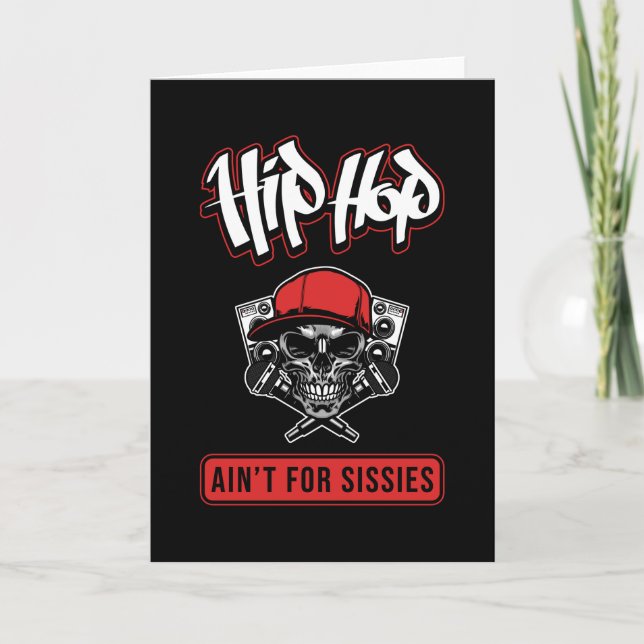 Tarjeta Hip Hop diciendo rap de música (Anverso)