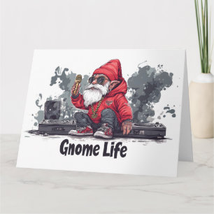 Tarjeta Hip Hop Gnome Ilustracion - Gnome Life