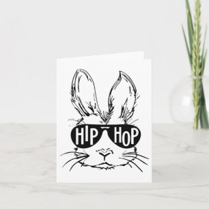 Tarjeta Hip Hop Happy Easter Bungalow Face Con Sungles Men