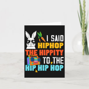 Tarjeta Hip Hop Hippity Funny Easter Bunny Boys Chicas