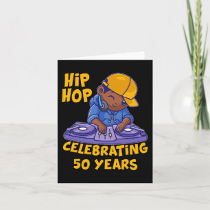 Tarjeta Hip Hop Música 50 años Historia Negra Dj Da