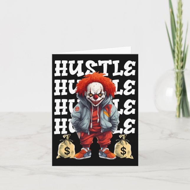Tarjeta Hip Hop Scary Payaso Huston Dinero Urbyn Streetwea (Anverso)