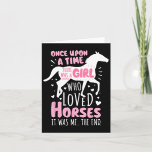 Tarjeta Hípica - Un Chica que ama a los caballos - Caballo