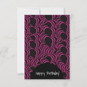 Tarjeta Hipnótico Morado Verde Feliz Cumpleaños Cualquier 