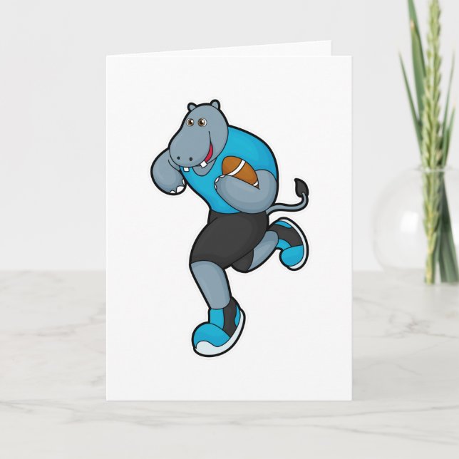 Tarjeta Hipo como jugador de fútbol con fútbol (Anverso)