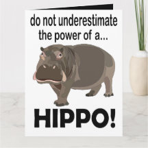 Hipopótamo Animal Divertido Saludo Hipopótamo