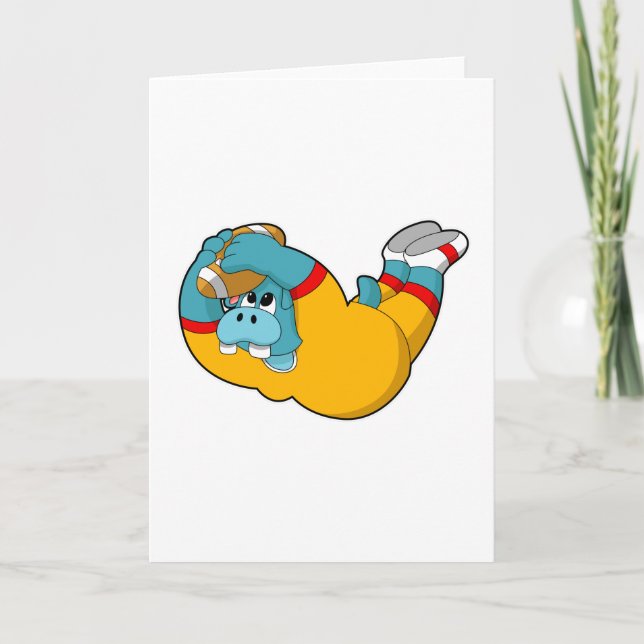 Tarjeta Hipopótamo en deportes de fútbol (Anverso)