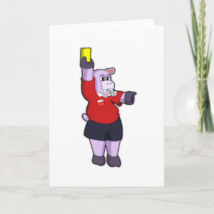 Tarjeta Hipopótamo en el fútbol como árbitro