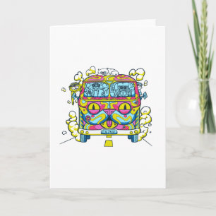 TARJETA HIPPIE CAT VAN