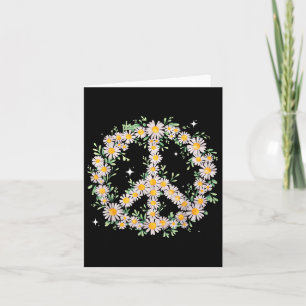Tarjeta Hippie Peace Wildflower Daisies Flores Gráficas Da