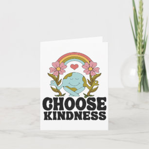 Tarjeta Hippie positivo de la paz arcoiris escoge el arte 