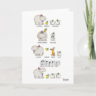 TARJETA HIPPO BIRDIE
