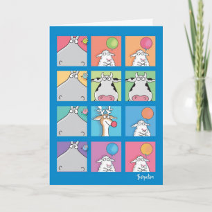 TARJETA HIPPO BIRDIE FACES