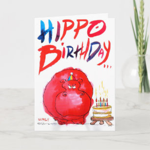 TARJETA HIPPO BIRTHDAY