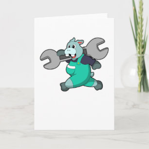 Tarjeta Hippo como mecánico con llave