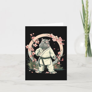 Tarjeta Hippo de Karate Artes Marciales MMA Taekwondo Anim