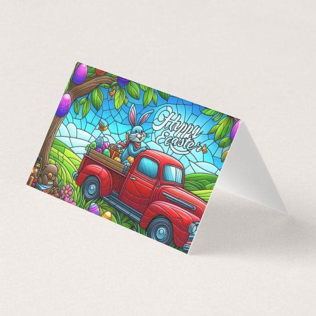 Tarjeta Hippo de Pascua Púrpura (Anverso)