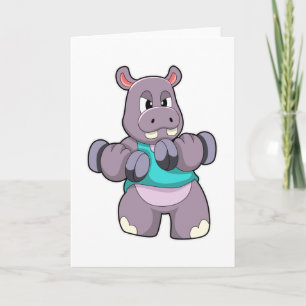 Tarjeta Hippo en Bodybuilding with Dumbbels