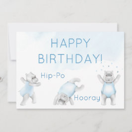 Tarjeta Hippo Hooray Somersault Birthday