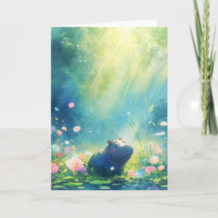 Tarjeta Hippo Magical Pond Meadow
