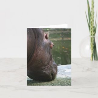 Tarjeta Hippo Notecard hambriento