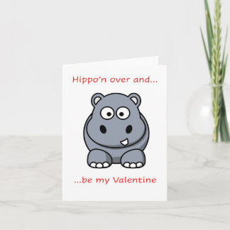 Tarjeta Hippo'n terminado, feliz Día de San Valentín