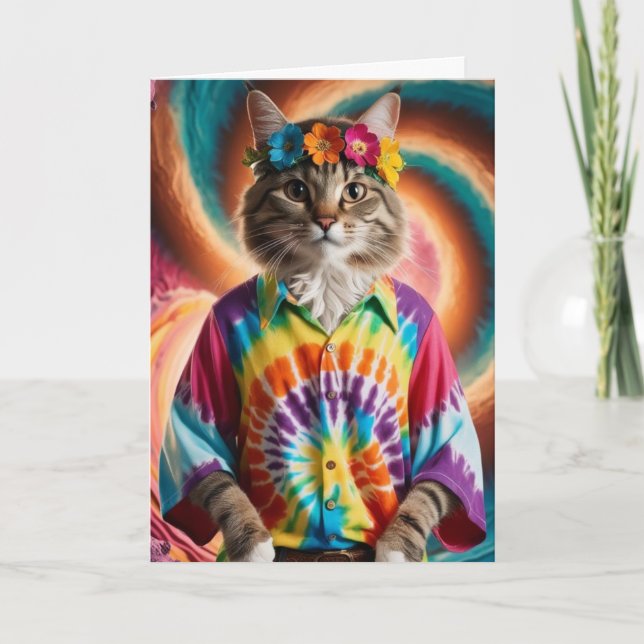 Tarjeta Hippy Tabby (Anverso)