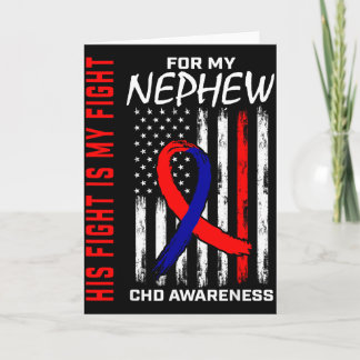 Tarjeta His Fight Nephew Chd Awareness American Flag Graph