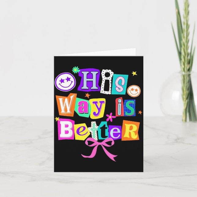 Tarjeta His Way Is Better Christian Coquette Aesthetic You (Anverso)