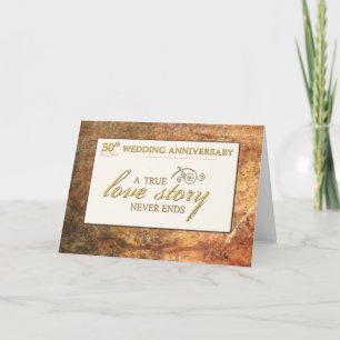 Tarjeta Historia de amor del 50 aniversario de bodas