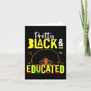 Tarjeta Historia negra afroamericana educada y negra