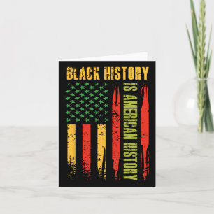 Tarjeta Historia Negra Historia Estadounidense Bandera Est