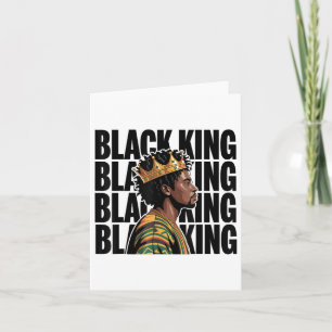 Tarjeta Historia negra Hombre negro Rey papá Afro Melanin 