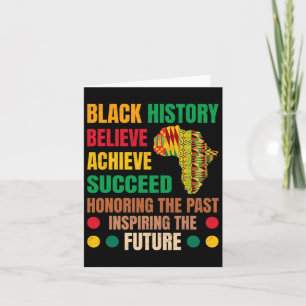 Tarjeta Historia negra honrando a los futuros hombres del