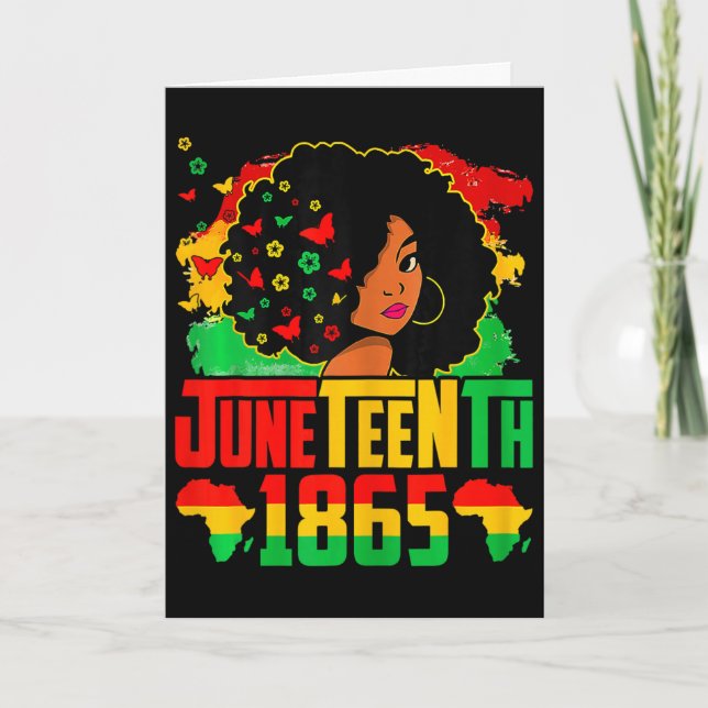 Tarjeta Historia Negra Juneteenth Es Mi Día de la Independ (Anverso)