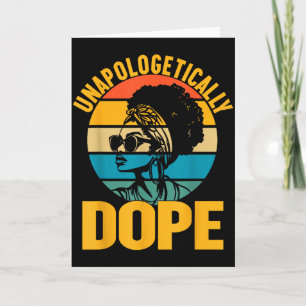 Tarjeta Historia Negra sin disculpas Chica Afro Melanina W