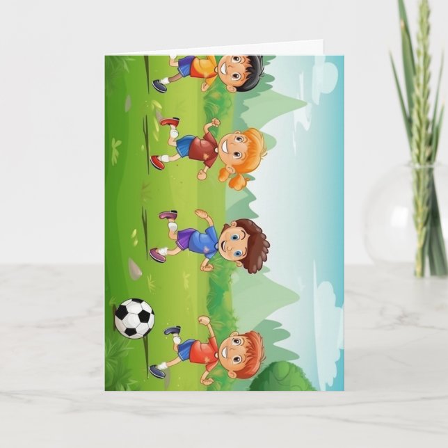Tarjeta Historias Inspiradoras de fútbol infantil (Anverso)