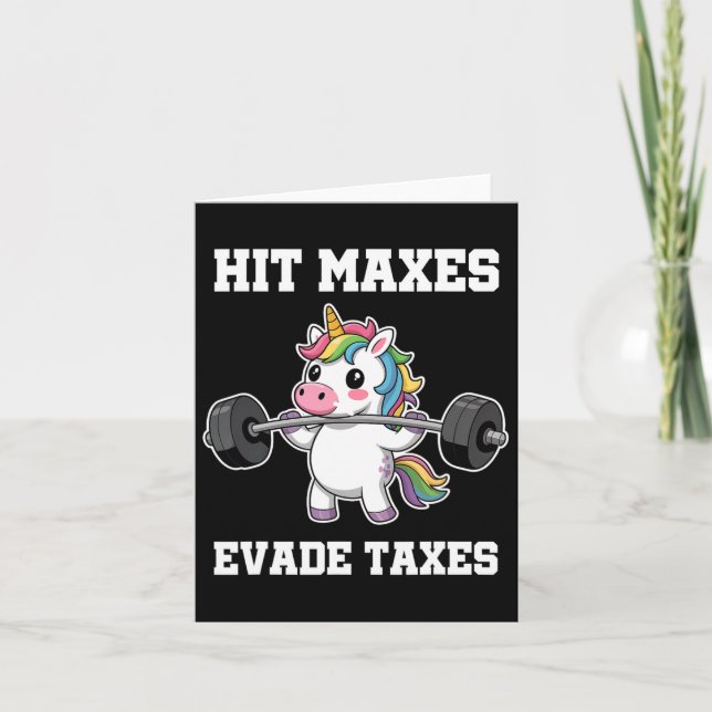 Tarjeta Hit Maxes Evade Impuestos Graciosos Gimnasio Bodyb (Anverso)