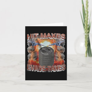 Tarjeta Hit Maxes Evade Impuestos Graciosos Gimnasio Bodyb