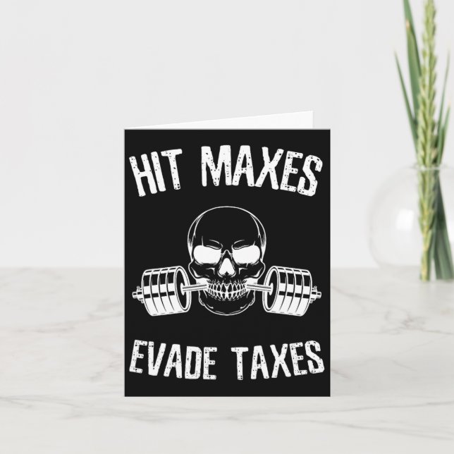 Tarjeta Hit Maxes Evade Impuestos Graciosos Gimnasio Bodyb (Anverso)