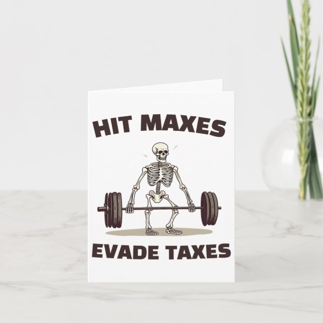 Tarjeta Hit Maxes Evade Impuestos Graciosos Gimnasio Bodyb (Anverso)