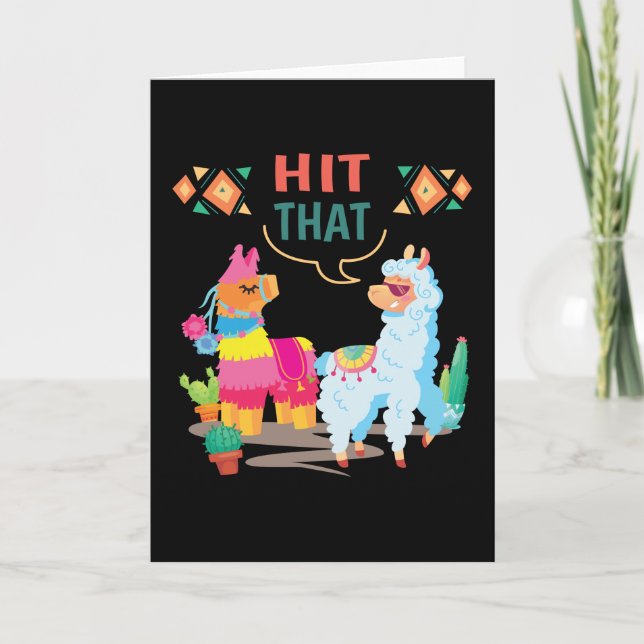 Tarjeta Hit That Pinata Birthday (Anverso)