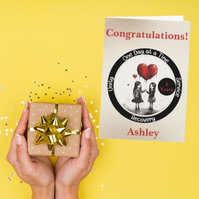 Tarjeta hito de la sobriedad personalizada (Subido por el creador)