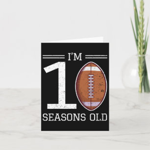 Tarjeta Hitos 10.º cumpleaños Fútbol americano 10 años