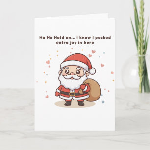Tarjeta ¡Ho Ho Espera… Sé que Traje Alegría Extra Aquí