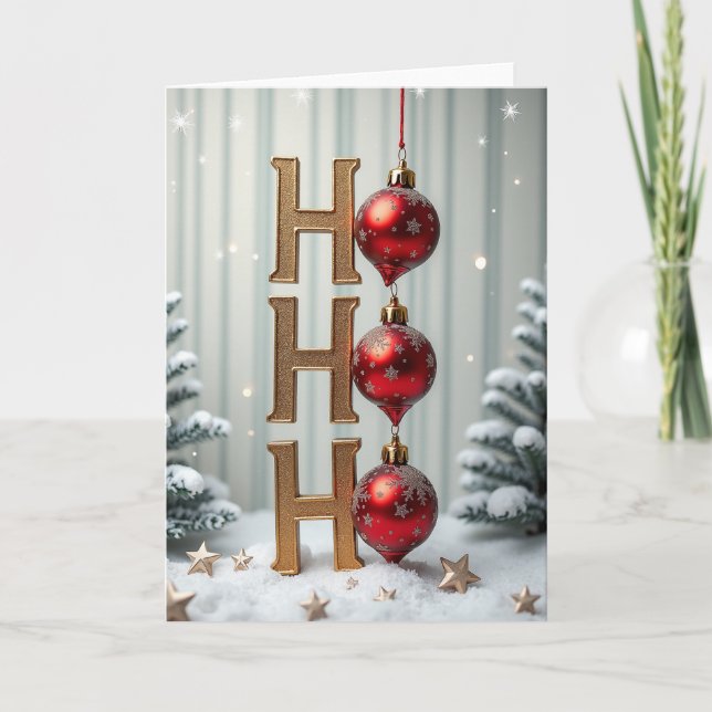 Tarjeta Ho Ho Ho Christmas Cheer Card (Anverso)