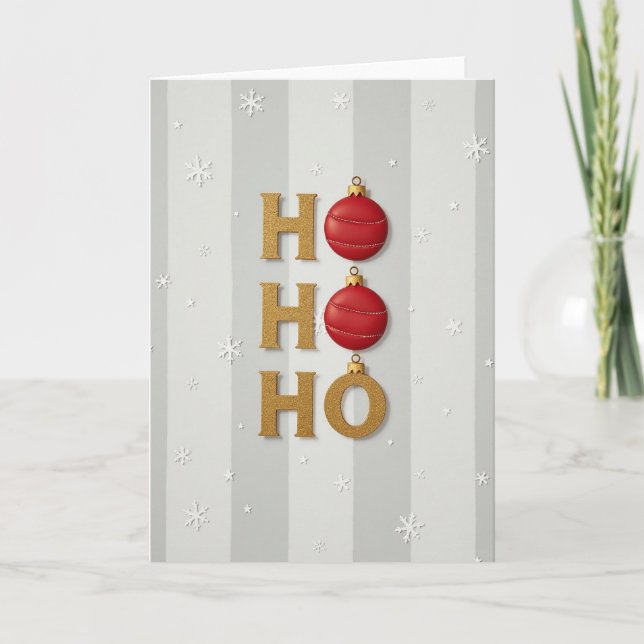 Tarjeta Ho Ho Ho Feliz Navidad (Anverso)