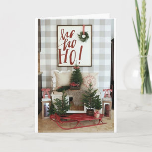 TARJETA **HO HO HO FELIZ NAVIDAD**