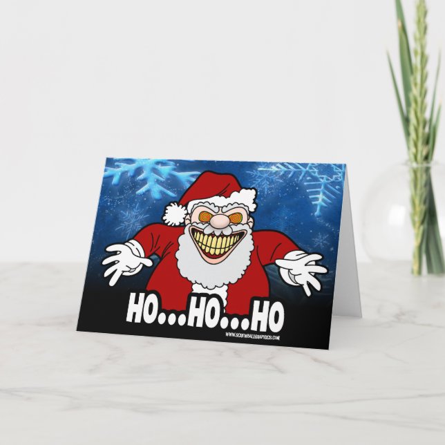 Tarjeta HO HO HO! Have Yourself a Scary Little Christmas (Anverso)